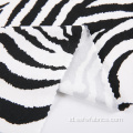 Zebra Stripes DTY Brush Poliester Kain Untuk Kemeja